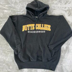 MV Sport Classic Fleece Black Pullover Hoodie with Kangaroo Pocket Butte College